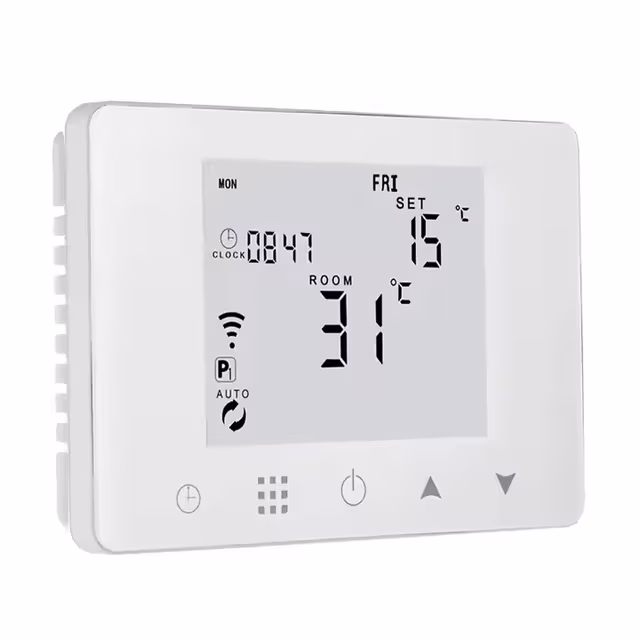 Smartlife Domotica Smart Zigbee Opbouw Thermostaat | Touchscreen | Voor C.V.-Installatie | Programmeerbaar | Tuya App | Google Home & Alexa | Zwart