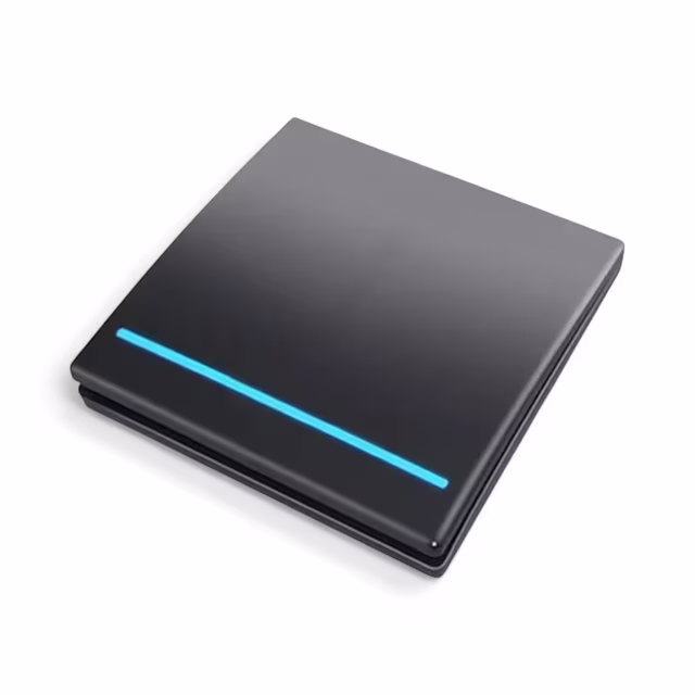 Smartlife Domotica RF 433Mhz Slimme Draadloze Schakelaar Zwart (1-knop) - LOSSE KNOP Smartlife Domotica RF 433Mhz Slimme Draadloze Schakelaar Zwart (1-knop) - LOSSE KNOP