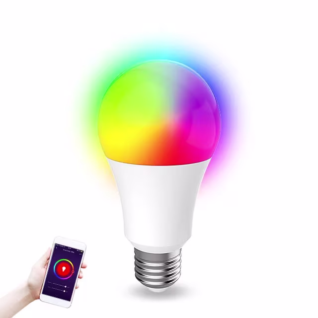 Smartlife Domotica Smart LED Lamp | E27 fitting | 9W | RGBCW kleurenspectrum | Dimbaar | Spraakbesturing | Dual-connectiviteit | Lange levensduur