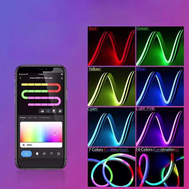 Smartlife Domotica Smart WiFi Neon LED Strip | RGB | 3 Meter | IP67 Waterdicht | IP67 | App & Spraak Smartlife Domotica Smart WiFi Neon LED Strip | RGB | 3 Meter | IP67 Waterdicht | IP67 | App & Spraak