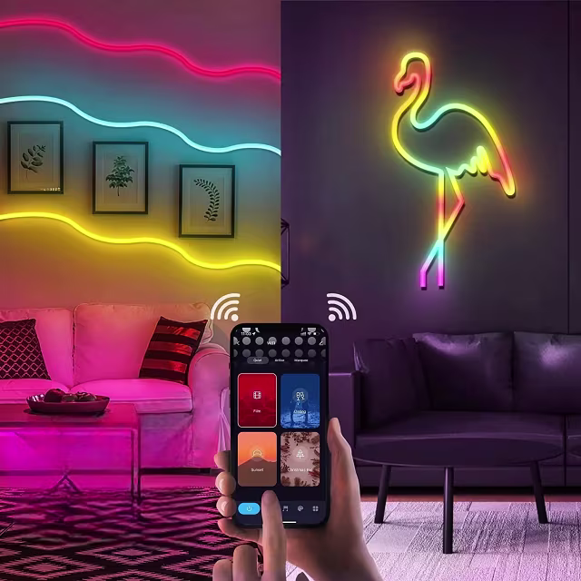 Smartlife Domotica Smart WiFi Neon LED Strip | RGB | 3 Meter | IP67 Waterdicht | IP67 | App & Spraak Smartlife Domotica Smart WiFi Neon LED Strip | RGB | 3 Meter | IP67 Waterdicht | IP67 | App & Spraak