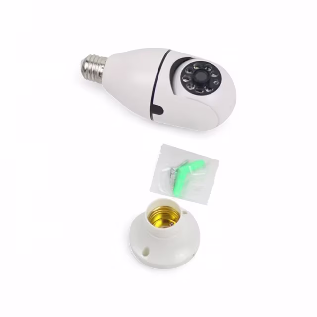 Smartlife Domotica Wifi Beveiligings Camera 360 graden draaibaar E27 Schroefaansluiting 2.4 Ghz