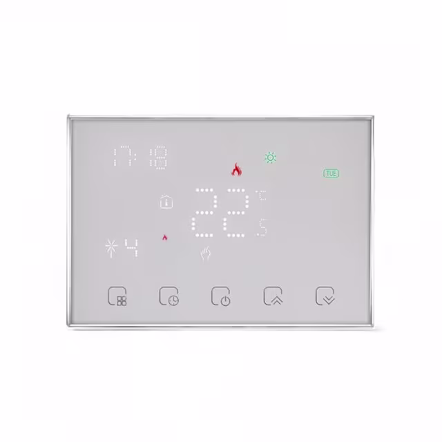 Smartlife Domotica Wifi Draadloze Thermostaat met Touchscreen voor alle type verwarming (wit)