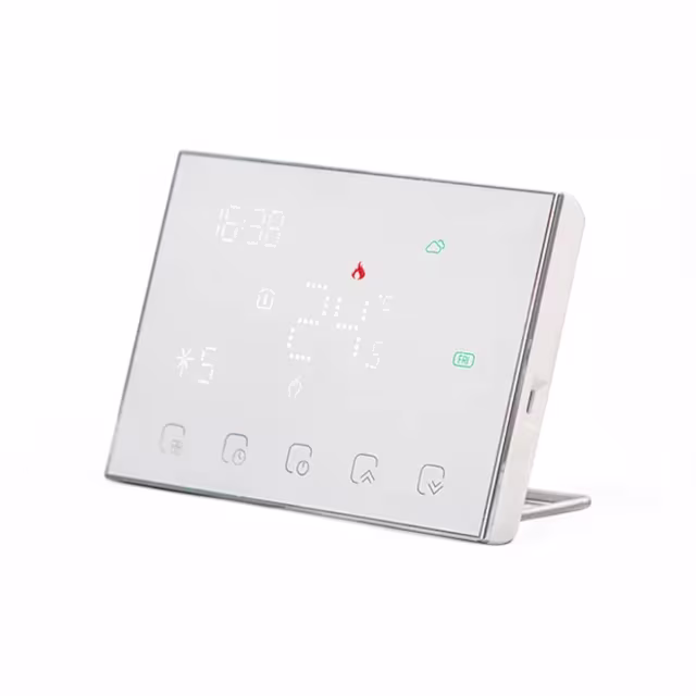 Smartlife Domotica Wifi Draadloze Thermostaat met Touchscreen voor alle type verwarming (wit)