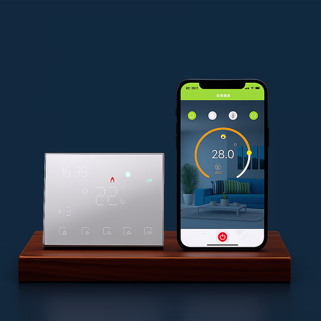 Smartlife Domotica Wifi Draadloze Thermostaat met Touchscreen voor alle type verwarming (wit)