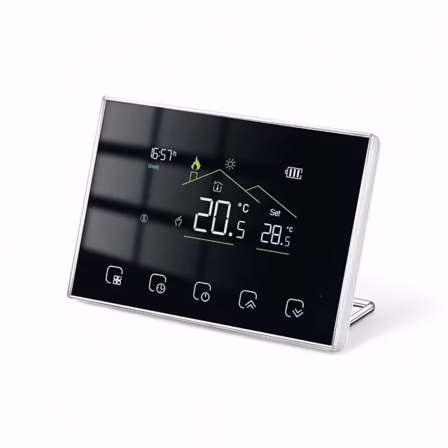 Smartlife Domotica Wifi Draadloze Thermostaat met Touchscreen voor alle type verwarming (zwart)