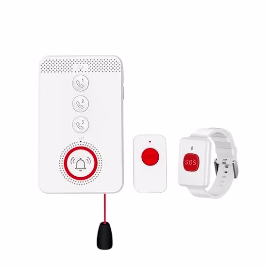 Smartlife Domotica SOS Alarmset | Knop + Horloge + Trekkoord | 4G | Visueel & hoorbaar alarm | Uitbreidbaar