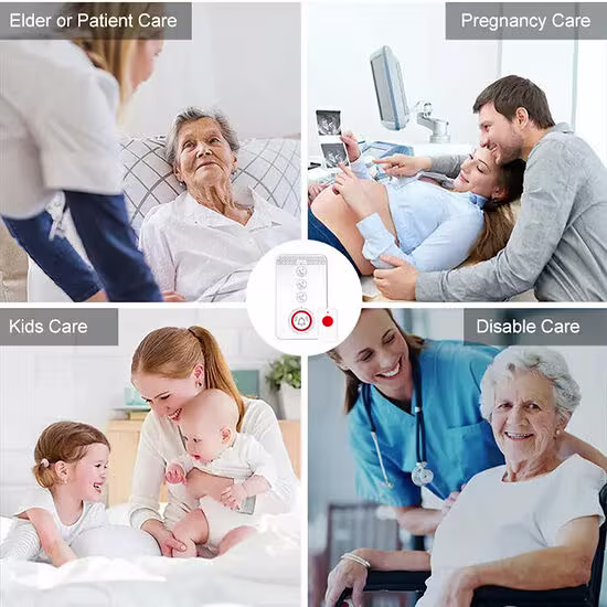 Smartlife Domotica SOS Alarmset | Knop + Horloge + Trekkoord | 4G | Visueel & hoorbaar alarm | Uitbreidbaar