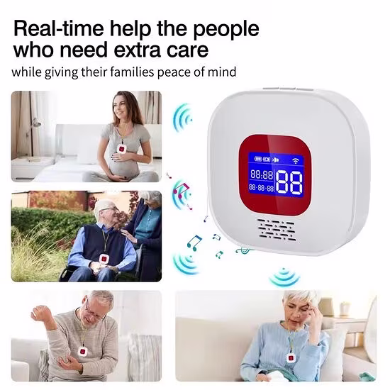 Smartlife Domotica SOS Alarmset | Knop + Horloge + Trekkoord | 4G | Visueel & hoorbaar alarm | Uitbreidbaar