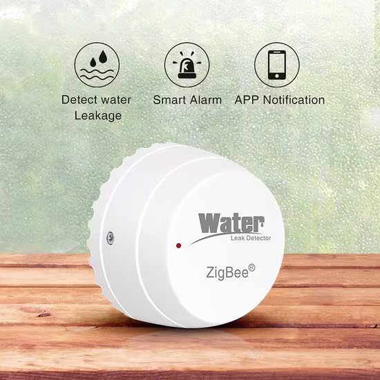 Smartlife Domotica Tuya Zigbee Waterlekkage Detector | Compact & waterdicht | Appmeldingen | Lange batterijduur | Smart Home integratie