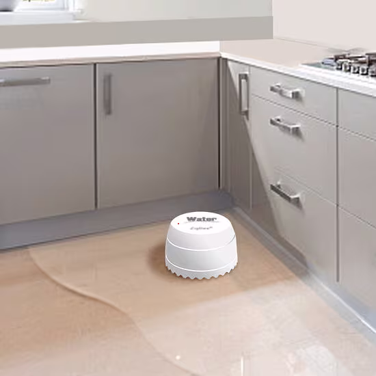 Smartlife Domotica Tuya Zigbee Waterlekkage Detector | Compact & waterdicht | Appmeldingen | Lange batterijduur | Smart Home integratie