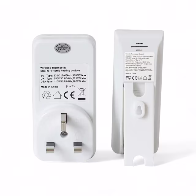 Smartlife Domotica Stekker Thermostaat met Afstandsbediening voor Verwarming en Airco