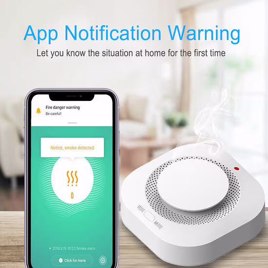 Smartlife Domotica Wifi Rookmelder met Mute button