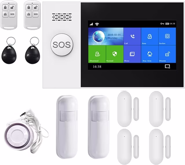 Smartlife Domotica Alarmsysteem | 4G | SOS Display | 5 Deur & 2 PIR sensoren