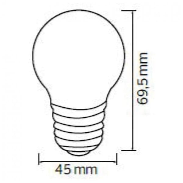 HLW LED 10x LED Lamp E27 Kozolux Romba Wit 1W