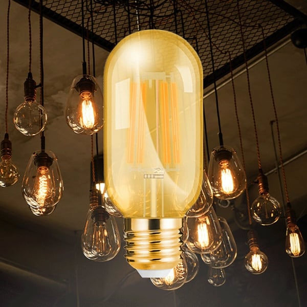 HLW LED 10x LED Lamp E27 Buis Filament Brinton 4W T45