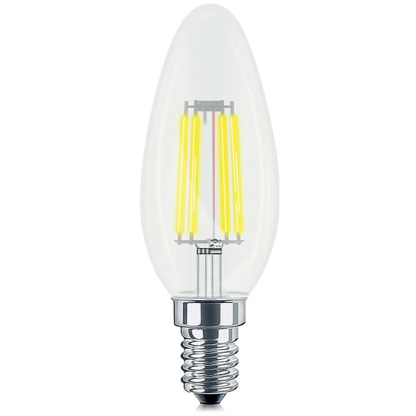 HLW LED Voordeelpak 10x Dimbare E14 Kaars Filament LED Lamp - Warm Wit