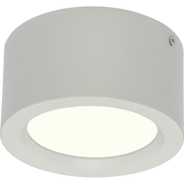 HLW LED LED Downlight Opbouw Rond Hoog 10W - Natuurlijk Wit 4200K - Mat Wit Aluminium Ø140mm