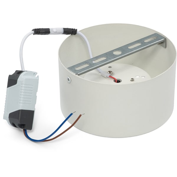 HLW LED LED Downlight Opbouw Rond Hoog 10W - Natuurlijk Wit 4200K - Mat Wit Aluminium Ø140mm
