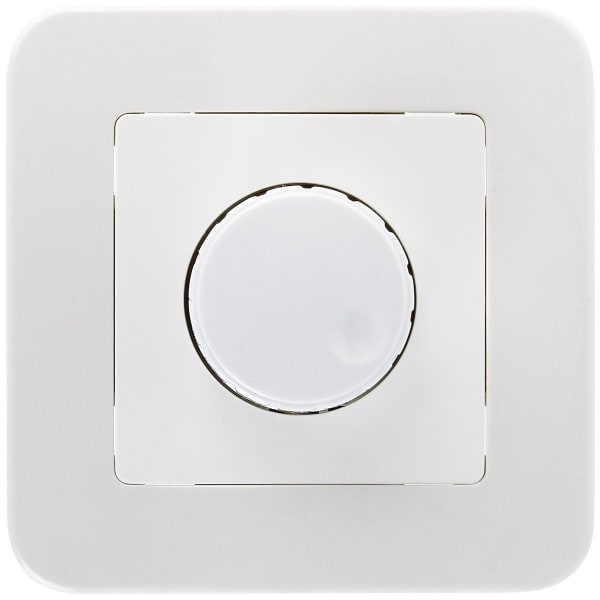 HLW LED Built-in LED dimmer 1-300W 230V Push/Turn button White
