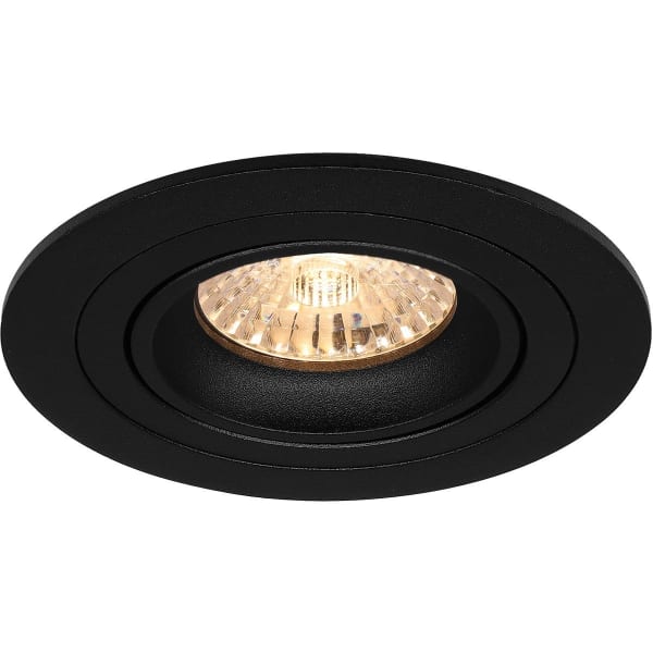 HLW LED LED Spot Set 6W - Kantelbare Dimbare Ronde Inbouwspot Mat Zwart GU10