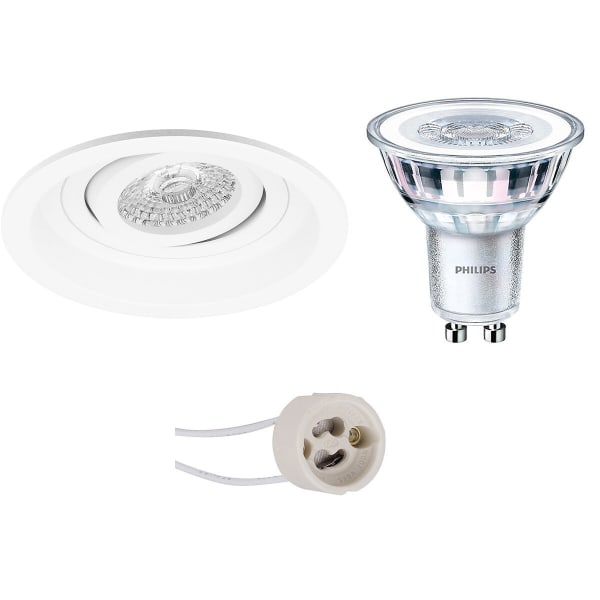 HLW LED LED Spot Set 6W - Kantelbare Witte Ronde Inbouwspot met GU10 Fitting