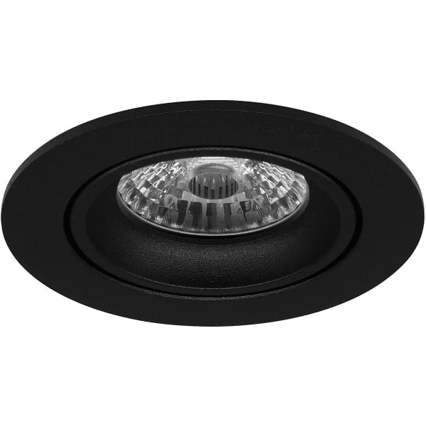 HLW LED Dimbare 6W LED Spot Set - Kantelbare Ronde Inbouwspot Mat Zwart GU10