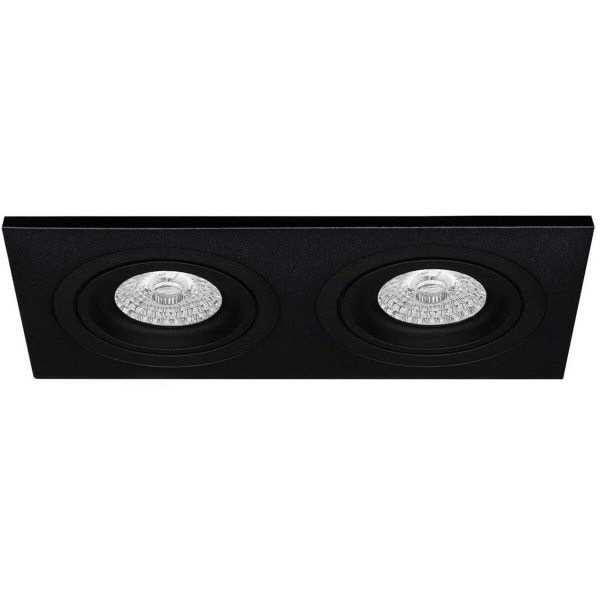 HLW LED LED Spot Set 6W - Dimbare Kantelbare Inbouwspot Mat Zwart - Natuurlijk Wit