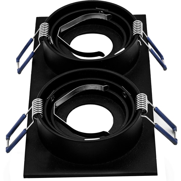 HLW LED LED Spot Set 6W - Dimbare Kantelbare Inbouwspot Mat Zwart - Natuurlijk Wit