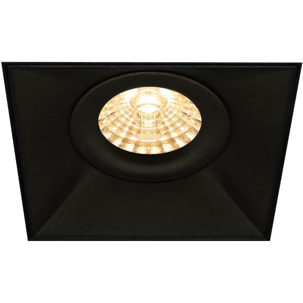 HLW LED LED Spot Set - Pragmi Nivas Pro 6W Dimbare Kantelbare Vierkante Inbouwspot Mat Zwart