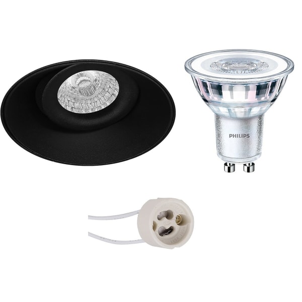 HLW LED LED Spot Set 6W - Kantelbare Ronde Inbouwspot, Witte & Zwarte Spot, GU10 LED Lamp