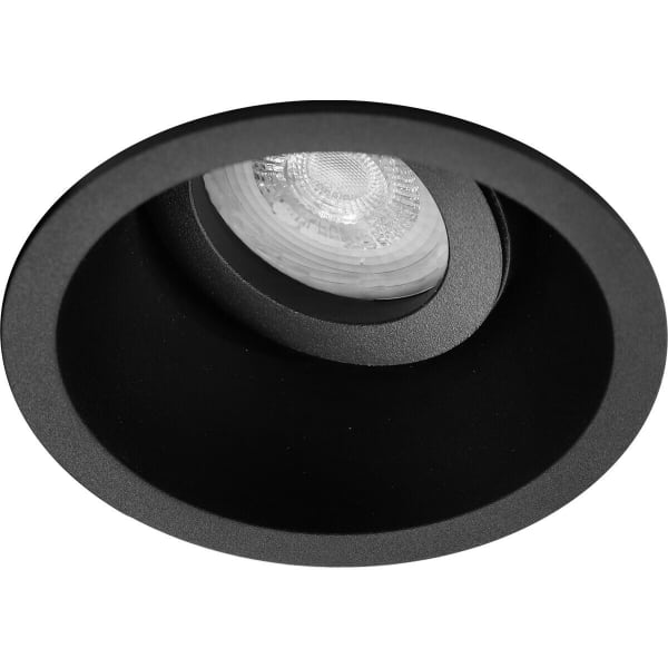 HLW LED Pragmi Zano Pro 4W LED Spot Set - Kantelbare Ronde Inbouwspot Mat Zwart, Warm Wit 3000K