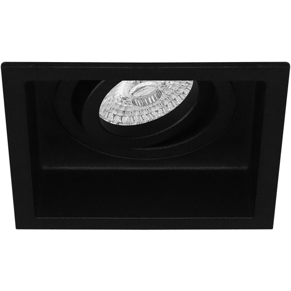 HLW LED LED Spot Set 6W - Kantelbare Vierkante Inbouwspot Mat Zwart of Wit, Warm Wit 3000K