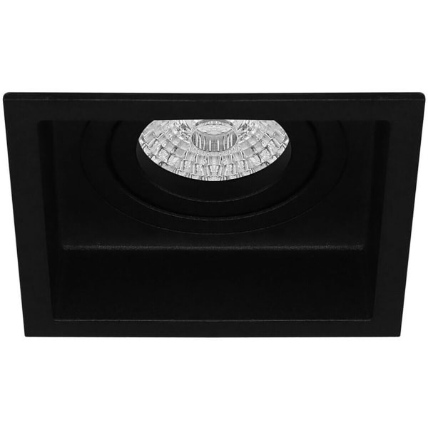 HLW LED LED Spot Set 6W - Kantelbare Vierkante Inbouwspot Mat Zwart of Wit, Warm Wit 3000K