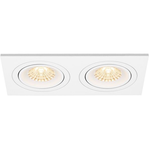 HLW LED LED Spot Set 6W - Kantelbare Inbouwspot Mat Wit Warm Wit 3000K GU10