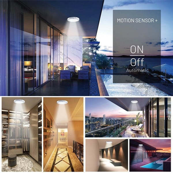 HLW LED LED Plafondlamp met Bewegingssensor + Dag en Nacht Sensor - 18W - Aanpasbare Kleur CCT - 360° Zichthoek - Opbouw/Inbouw - Rond - Mat Zwart