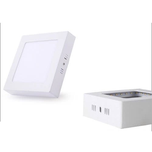 HLW LED LED Downlight - Opbouw Vierkant 18W - Helder/Koud Wit 6400K - Mat Wit Aluminium - 225mm