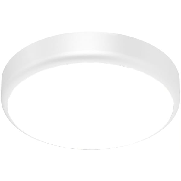 HLW LED LED Plafondlamp met Sensor + Dag en Nacht Sensor - Brinton Gruna - 20W 2000lm - Helder/Koud Wit 6000K - IP54 - Opbouw - Rond - Wit