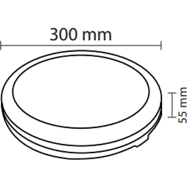 HLW LED LED Plafondlamp - Kozolux Scarly - 30W 2700lm - Aanpasbare Lichtkleur 3in1 CCT - IP65 - Rond - Zwart