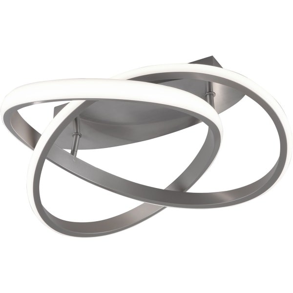 HLW LED LED Plafondlamp - Plafondverlichting - Trion Corcy - 18W - Warm Wit 3000K - Dimbaar - Rond - Mat Nikkel - Aluminium HLW LED LED Plafondlamp - Plafondverlichting - Trion Corcy - 18W - Warm Wit 3000K - Dimbaar - Rond - Mat Nikkel - Aluminium