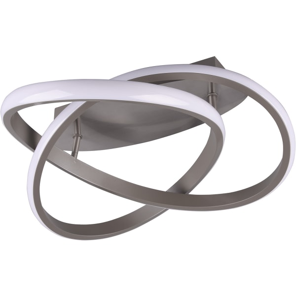 HLW LED LED Plafondlamp - Plafondverlichting - Trion Corcy - 18W - Warm Wit 3000K - Dimbaar - Rond - Mat Nikkel - Aluminium HLW LED LED Plafondlamp - Plafondverlichting - Trion Corcy - 18W - Warm Wit 3000K - Dimbaar - Rond - Mat Nikkel - Aluminium