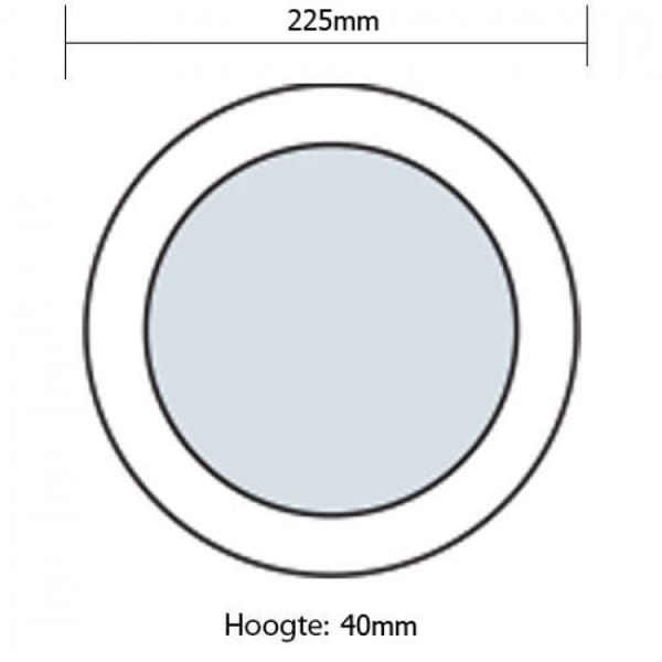 HLW LED LED Downlight 6 Pack - Opbouw - Rond 18W - Warm Wit 3000K - Mat Wit Aluminium - Ø225mm