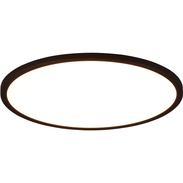 HLW LED LED Plafondlamp - Plafondverlichting - Trion Urea - 30W - Aanpasbare Lichtkleur - RGB - Afstandsbediening - Dimbaar - Rond - Mat Zwart - Kunststof