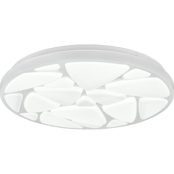 HLW LED LED Plafondlamp - Plafondverlichting - Trion Stroma - 16W - Dimbaar - Aanpasbare Lichtkleur - Afstandsbediening - Rond - Mat Wit - Kunststof