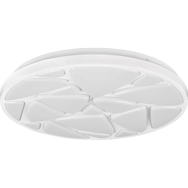 HLW LED LED Plafondlamp - Plafondverlichting - Trion Stroma - 16W - Dimbaar - Aanpasbare Lichtkleur - Afstandsbediening - Rond - Mat Wit - Kunststof