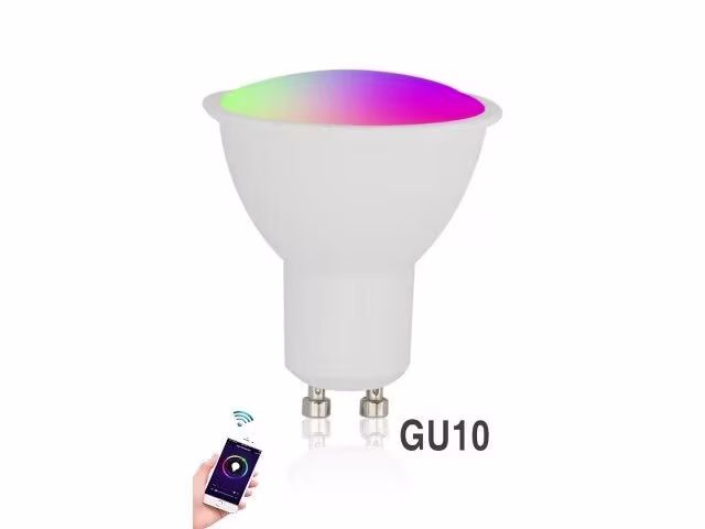 Smartlife Domotica WiFi Slimme spotlight GU10 5W kleur + wit (RGB+CW) Smartlife Domotica WiFi Slimme spotlight GU10 5W kleur + wit (RGB+CW)