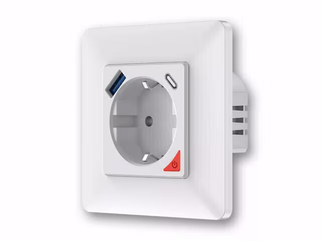 Smartlife Domotica Recessed socket with USB & USB-C PD Smartlife Domotica Recessed socket with USB & USB-C PD