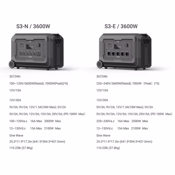 Souop Mobile Power Station S3 3600W/3072Wh Souop Mobile Power Station S3 3600W/3072Wh