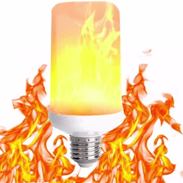 HLW LED LED Flame Lamp E27 5W 1500K Warm Wit HLW LED LED Flame Lamp E27 5W 1500K Warm Wit