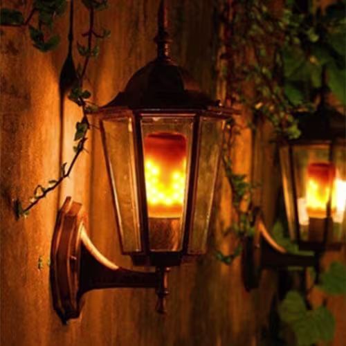 HLW LED LED Flame Lamp E27 5W 1500K Warm Wit HLW LED LED Flame Lamp E27 5W 1500K Warm Wit